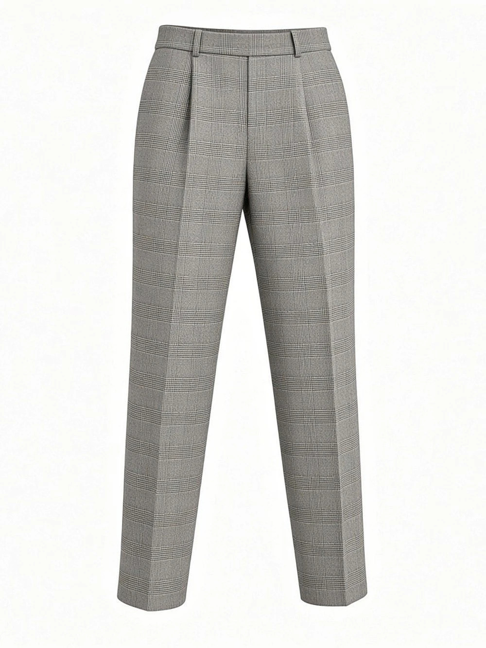 LOFT Plaid Straight Leg Pants in Gray Size XS Like New